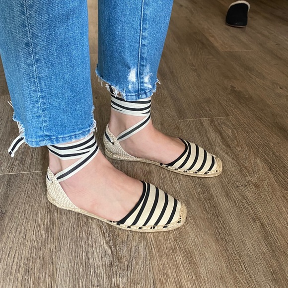 Soludos Classic Striped Sandal Espadrille Size 7.5 - Picture 4 of 8